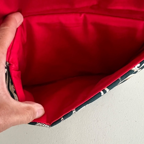 MAISON BALUCHON WRISTLET CLUTCH FABRIC ANIMAL PRINT COUTURE INSPIRED ELEGANT - Picture 5 of 8